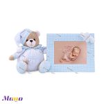 قاب عکس عروسکی خرس مامو آبی ( نانان ) - بهترین در سیسمونی نوزاد و دکوراسیون اتاق کودک