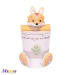 سطل زباله مخمل طرح روباه مامو - بهترین سیسمونی نوزاد و دکوراسیون اتاق کودک